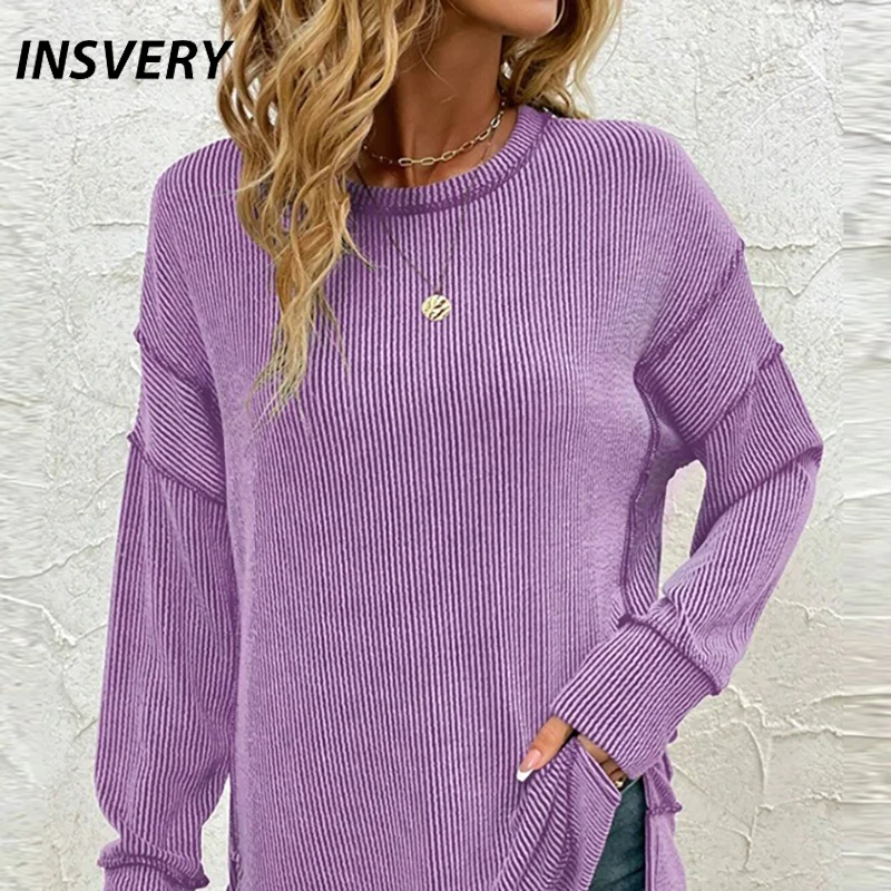 

Новая элегантная свободная рубашка с длинным рукавом, женская блузка, модный повседневный свободный топ, осенне-зимний свитшот, женский модный пуловер, топы