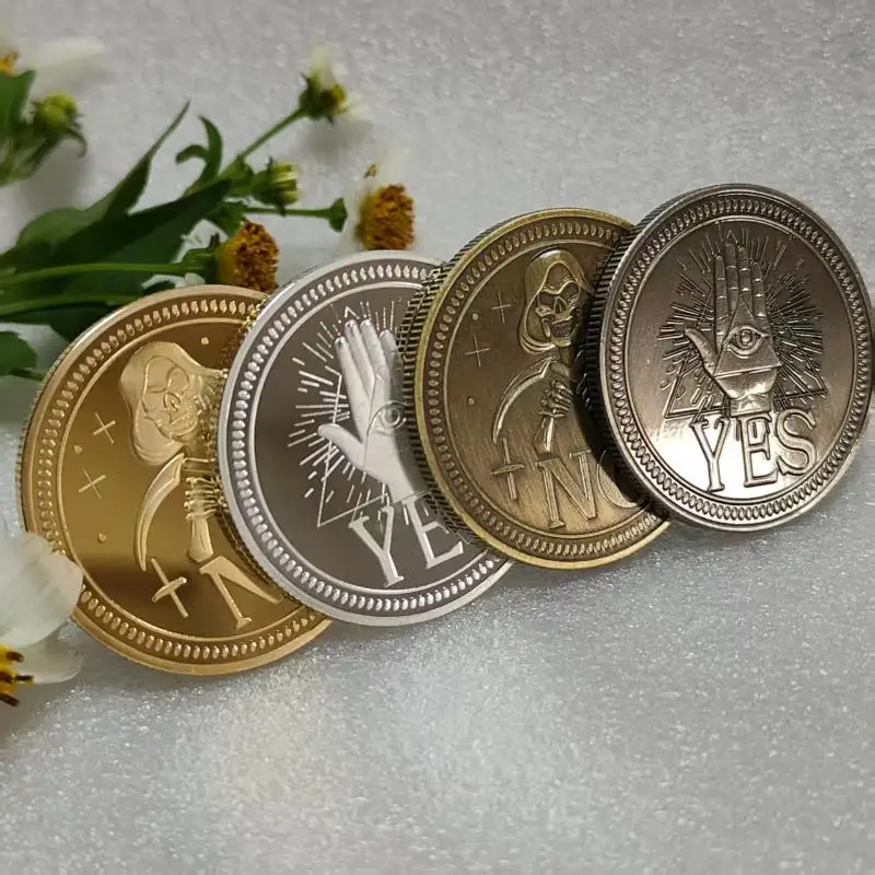 Vintage Yes/No Decision Coin Dual Sided Engraved For Party Games Decision Making Gifts Collection