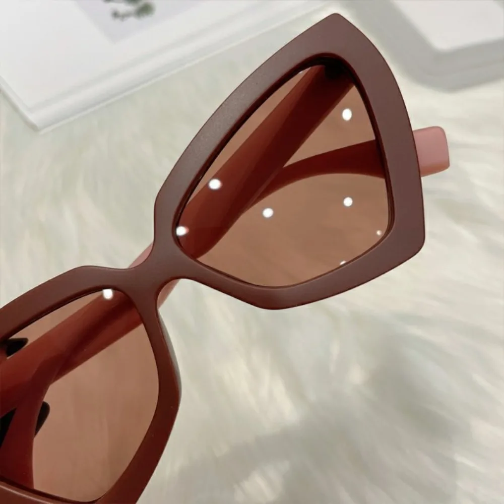 Vintage Luxus Cat Eye Sonnenbrille Beliebtes Design Dreieck Damenbrille UV-beständig Großer Rahmen Sonnenschutzbrille – Detail 15
