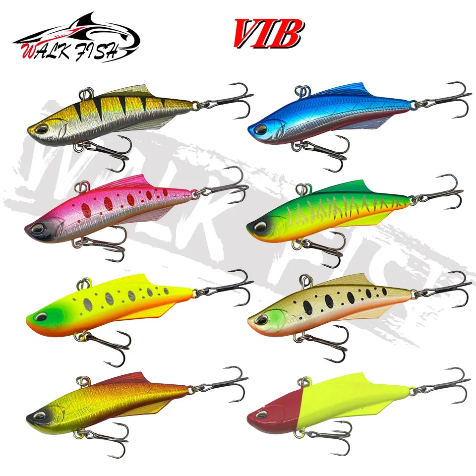 WALK FISH Winter VIB 7cm 20g Sinking Sharp Rattlin Fishing Lure Wobbler For Pike Ice Balance Long Cast Swimbait Fishing Tackle