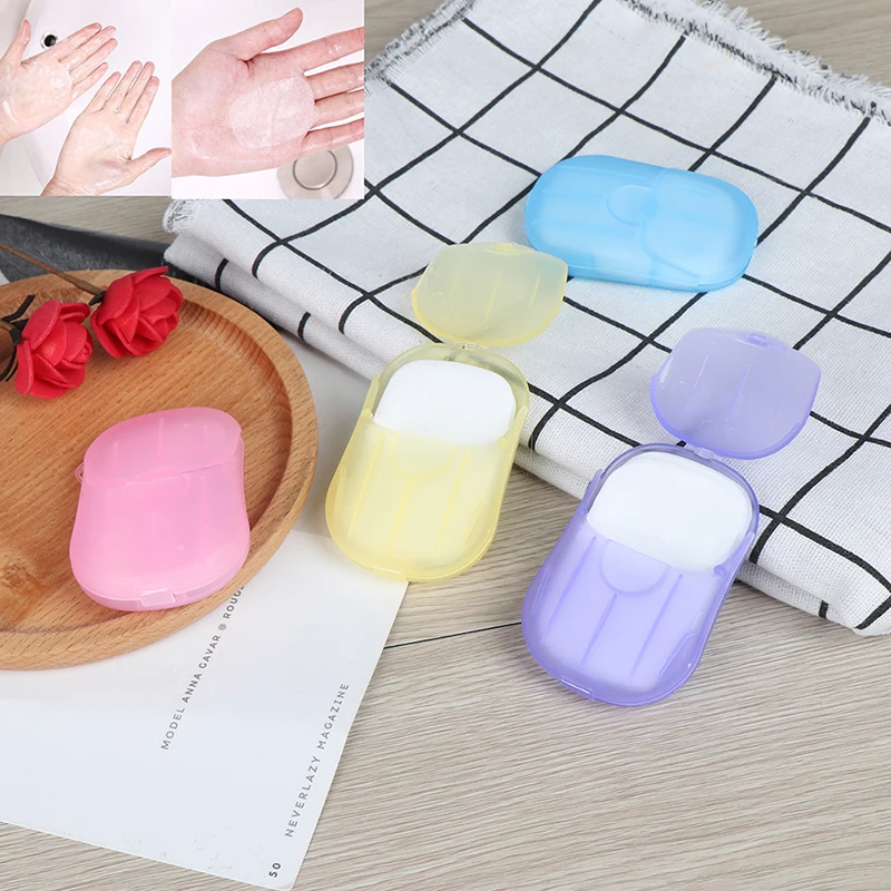 

20PCS Disposable Soap Paper Travel Soap Paper Washing Hand Bath Clean Scented Slice Sheets Mini Paper Soap Bathroom Supplies