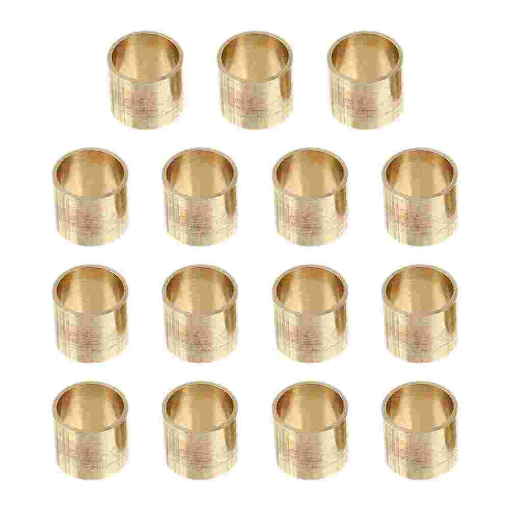 15 Pcs Pool Cue Copper Nipple Snooker Ferrules Billiards Hoops Supplies Stick Fixing Replacement