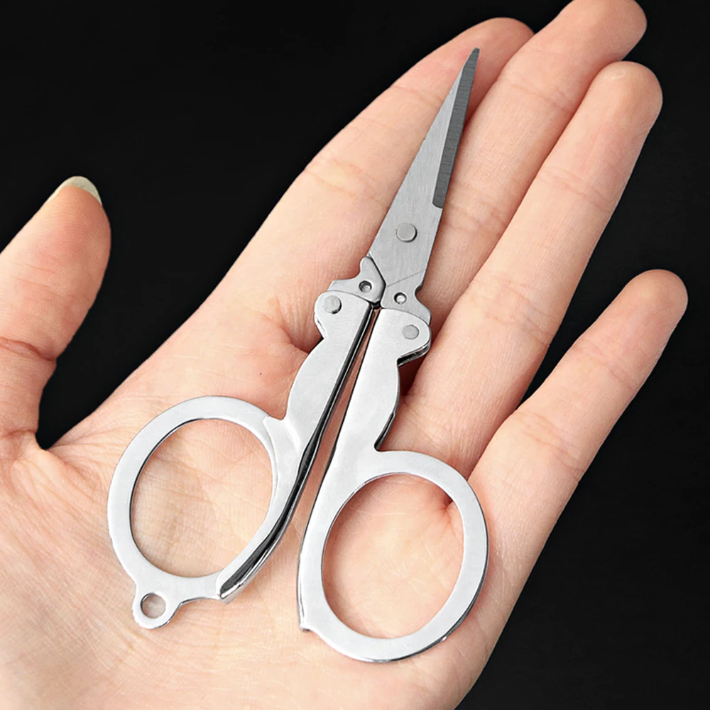 Mini Nail Scissors Portable Travel Multifunctional Stainless Steel Folding Small Scissors Home Mini Thread Scissors image 5