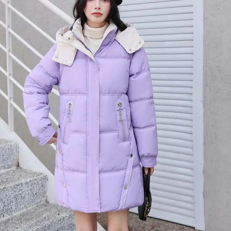 2025 Fashion Winter Women's Cotton Jacket Commuter Loose Splicing Jacket