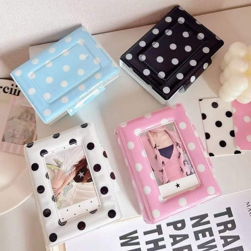 Kawaii Polka Dot Photo Album 3 Inch 40 Slots Photocard Binder Collectible Photocard Holder