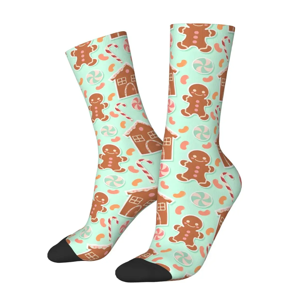 Festive Gingerbread Kawaii Socks Sports Cartoon Pattern Socks