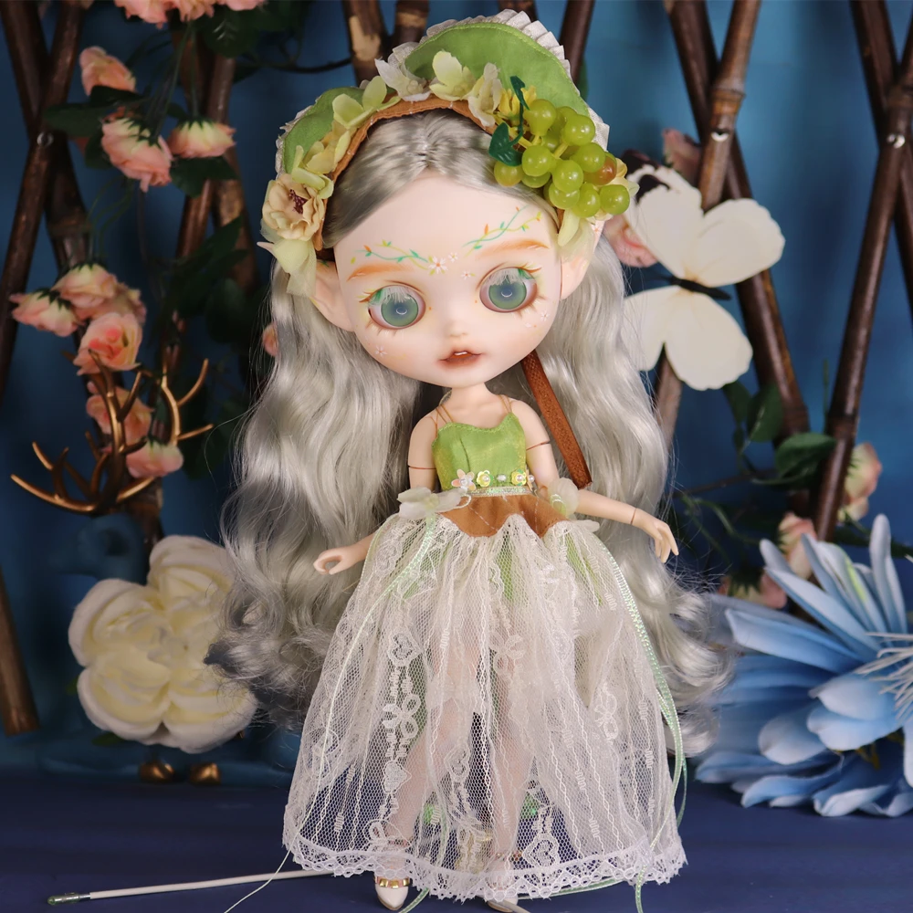 

ICY DBS Blyth Кукла Ярмарка Кожа Ручная Роспись Макияж Изумрудный Лес Фея Эльф 30 см Кукла Девушка Фестиваль Подарок Подарок На День Рождения