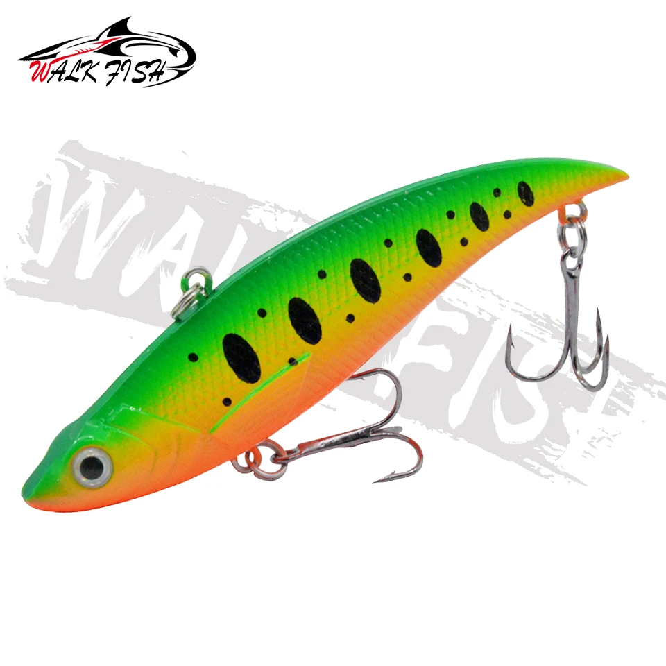 WALK FISH 1PCS VIB Sinking 89mm 18g Fishing Lure Hard Baits Wobbler Plastic Artificial Vibration Winter Ice Tackle Bass Pike