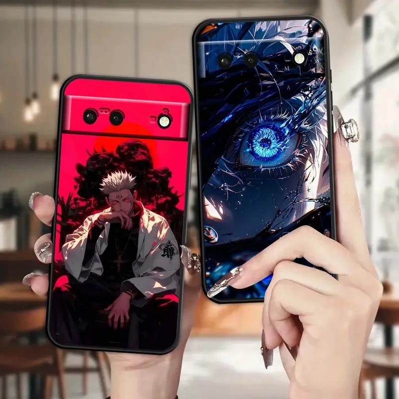 Jujutsu Kaisen كول الإبداعية لجوجل بكسل 9a 9 8A 8 7 7A 6 6A Pro XL 2024 5G أسود لينة غطاء سيليكون بولي يوريثان جراب هاتف #3