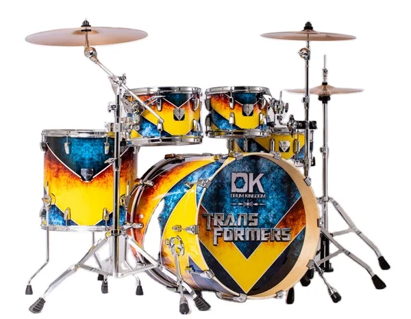 DK Juniors 5 Piece Drums Set Professional Pcuession Instruments Cymbals Stool Children Kids Drum Kit for Gift