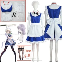Izayoi Sakuya cosplay costume Anime TouHou Project costume Maid dress skirt Touhou Project anime dress Costumes for Women