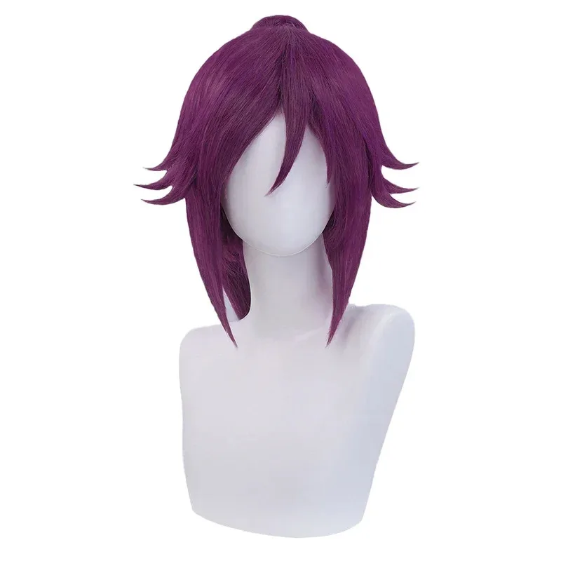 

qa156IN STOCK Wig Anime DokiDoki Women Purple Long Hair Heat Resistant Shihouinn Yoruichii Cosplay Free Cap