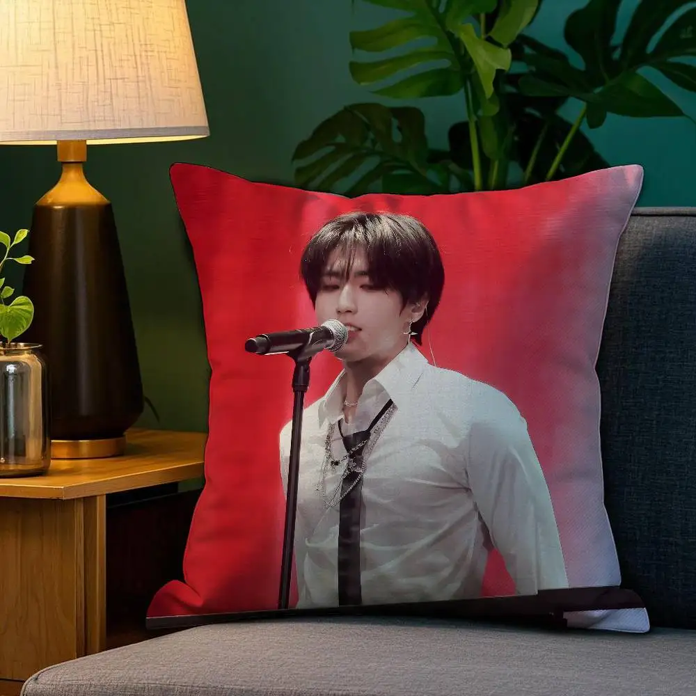 جديد H-Han J-Jisung الصبي الكورية كيس وسادة مكافحة الغبار المخدة غير مرئية سستة حريري قصير أفخم غطاء وسادة أريكة