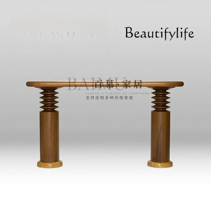 YY مصمم الحد الأدنى من العصور الوسطى الإبداعية شوان غوان تاي الرماد الإيطالي الخشب ضوء الممر الفاخر نهاية عرض الجدول تخزين حالة طويلة