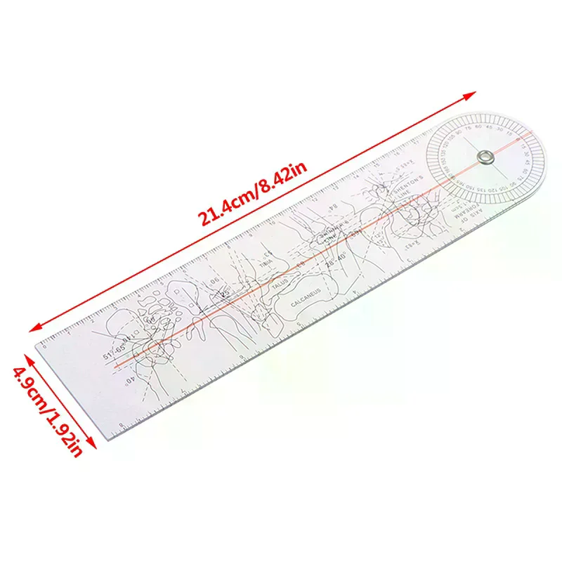 Alat Ukur Sudut Multi-Ruler Goniometer Medis untuk Ortopedi Sendi