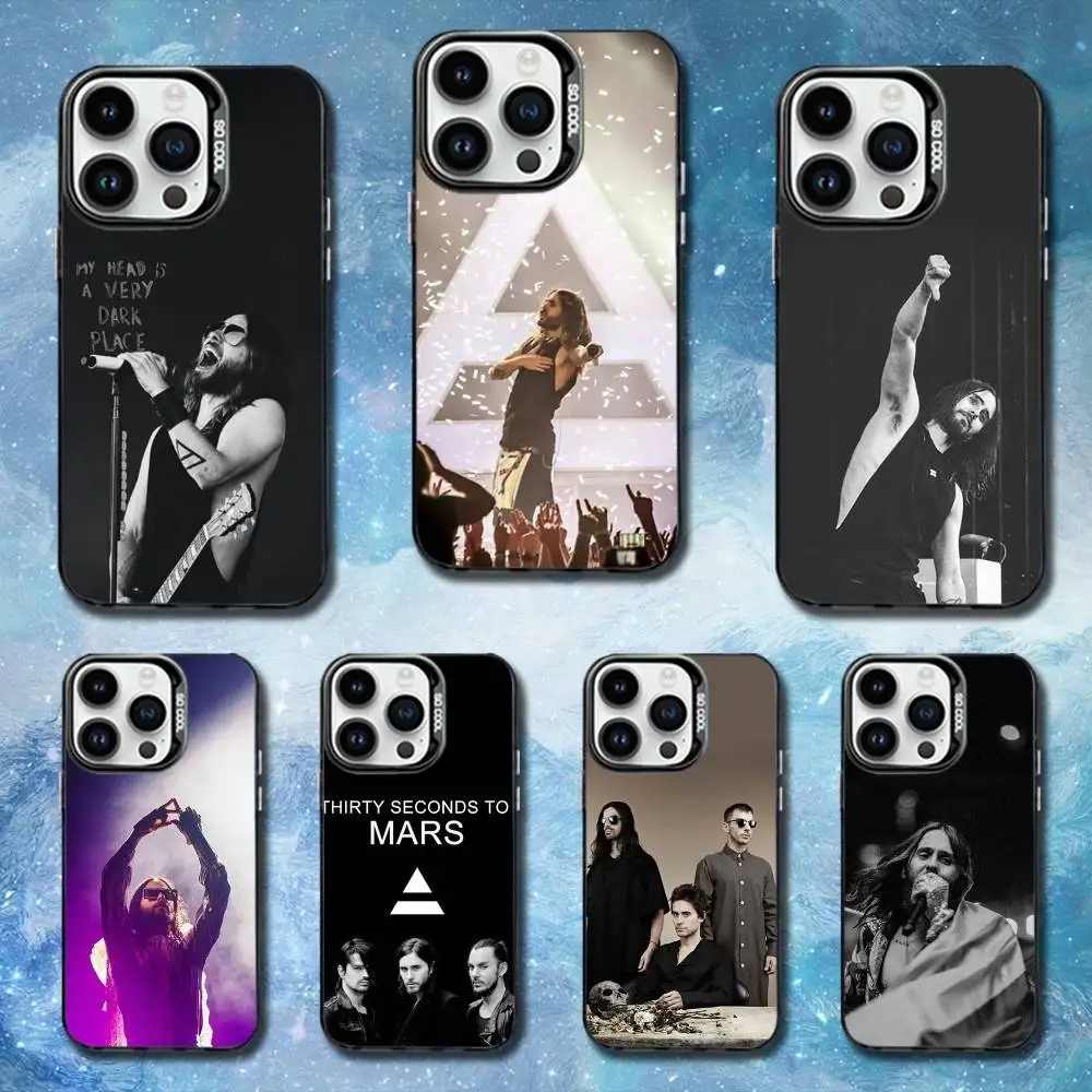 

30 SECONDS TO MARS Band Phone Case For iPhone 11,12,13,16,14,15,Mini,Pro,XS,MAX Black Matte Shockproof Cover