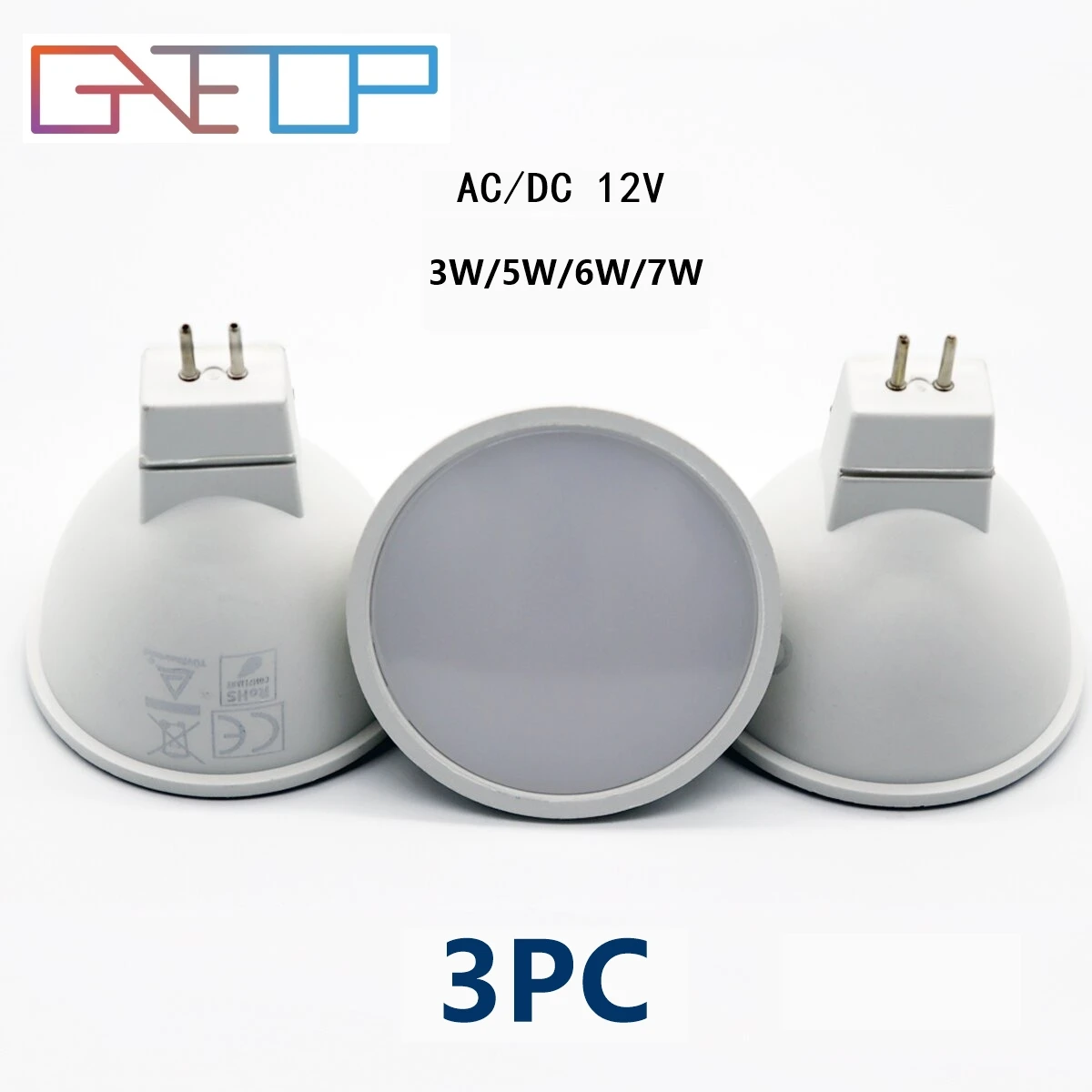 

3PCS LED Spotlight MR16 GU5.3 low pressure AC/DC 12V 3W 5W 6W 7W Light Angle 120 degrees Warm White Day Light LED Light Lamp