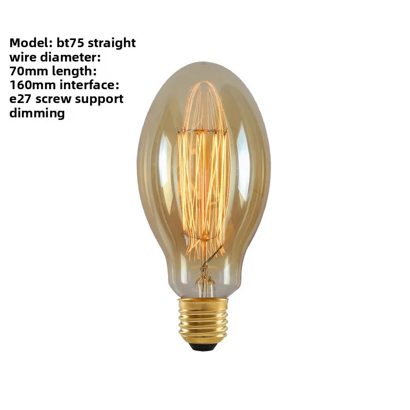 Highlight Edison-Style LED Filament Bulb - Dimmable, E27 Screw Base, 40W Equivalent, Warm White, Vintage Design for Table Lamps