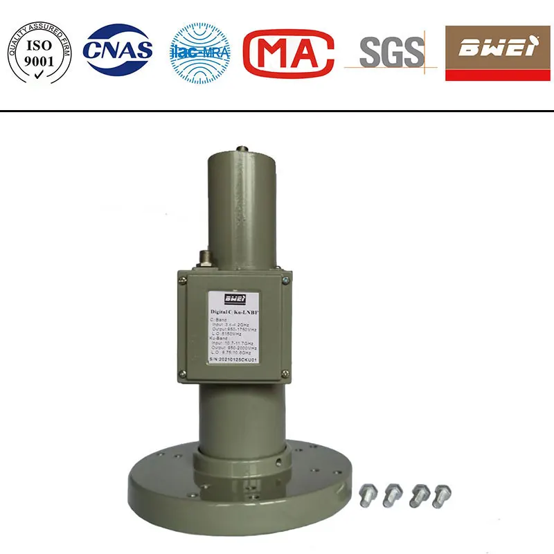 C/ku banda lnb com anel escalar único lnbf em c/ku banda antena antena parabólica de alta frequência receptor de tv satélite tela hd