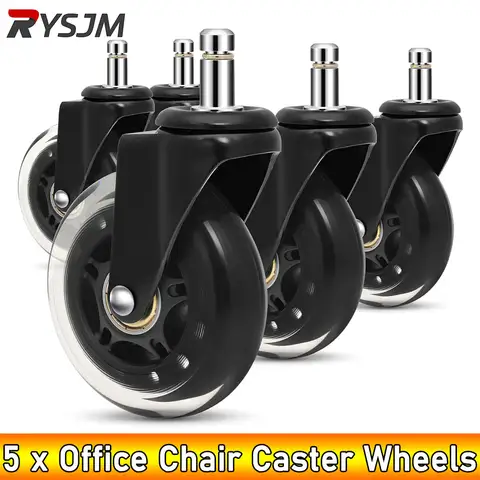 AD 5PCS Universal Mute Caster 50KG Wheel 10mm 11mm Replacement Office Chair Swivel Rollers 360 Degree Wheels Furniture Hardware