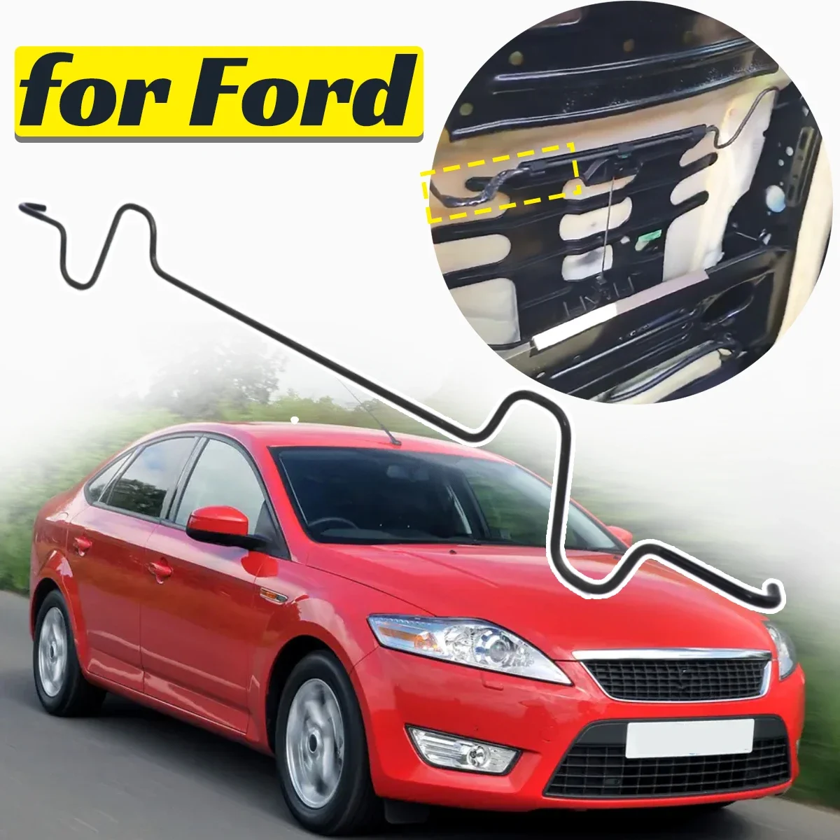 

38.7cm Front Seat Back Lumbar Support Spring Wire Repair Kit for Ford Mondeo MK4 2007-2013 S-Max Galaxy Backrest Cable Fix Car