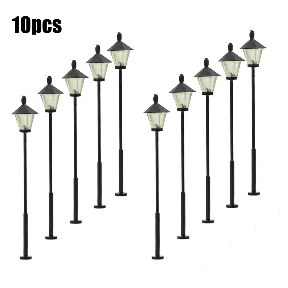 Figurines LED Street Lamps H0 TT Parking Lights 5.5cm 3-12V Parking Lights Set 10 Pieces Garden Lamps Playground Scenery Lamps