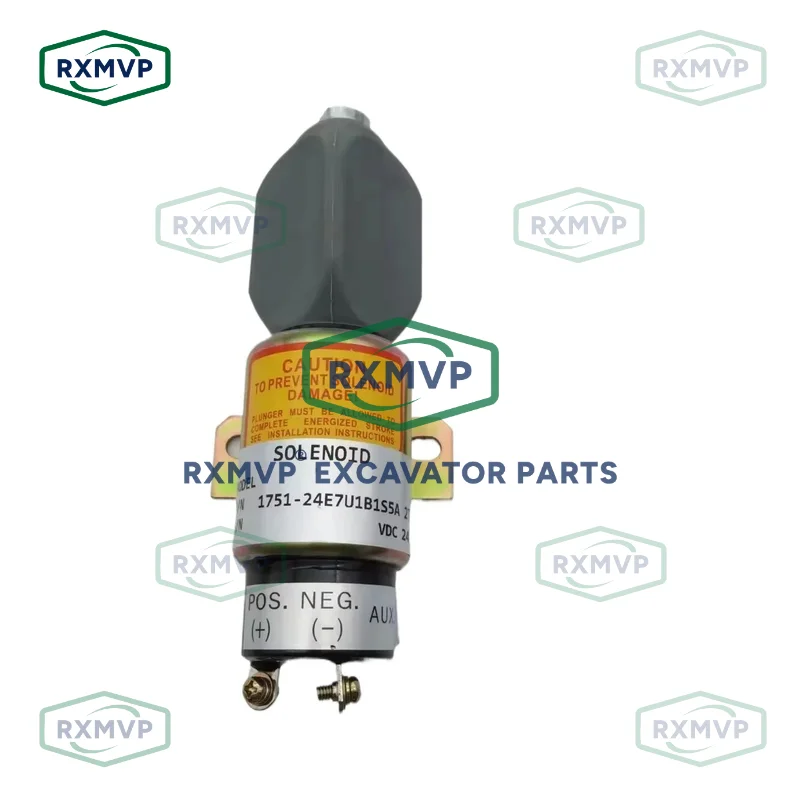 1751-24E7U1B1S5A 2T 24V Fuel Stop Solenoid Valve Fits 3306 S6K Excavator Diesel Engine Parts