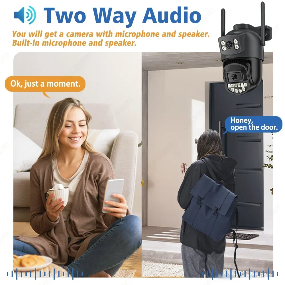 O-Kam 10MP WiFi PTZ IP Camera Video Outdoor Indoor Home Monitor Two Way Audio Security Protection Camera Waterproof CCTV Camera