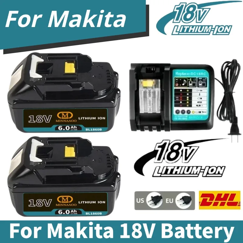

For Makita 6Ah/5Ah 18V High endurance Battery BL1830B BL1850B BL1850 BL1840 BL1860 BL1815 Replacement Lithium Battery