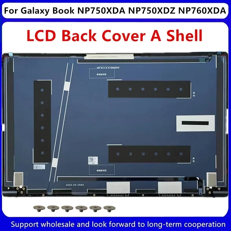 Tampa traseira do LCD para o livro de Samsung Galaxy, uma casca, NP750XDA, NP750XDZ, NP760XDA, novo