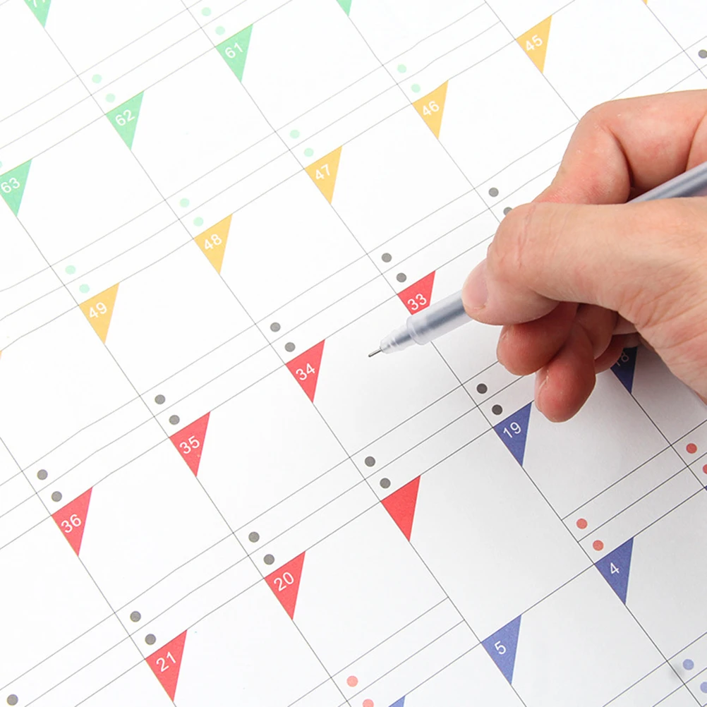 

100 Day Countdown Calendar 2024 Learning Schedule Periodic Planner Study Planning Notebook Gift For Kids Compact Lightweight