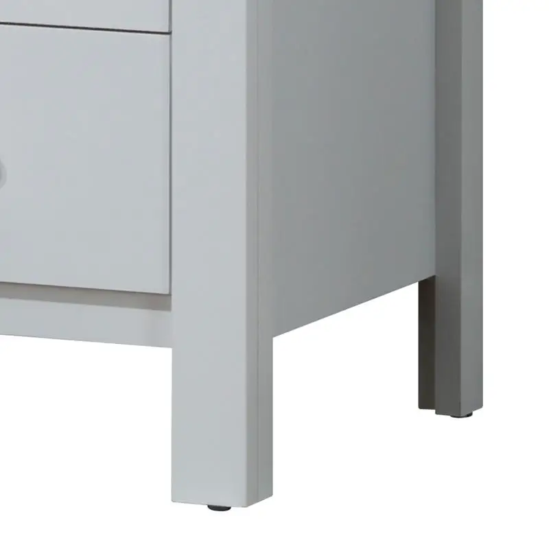 Elegant White Transitional Media Chest TV Stand  for Living Room Storage Unit