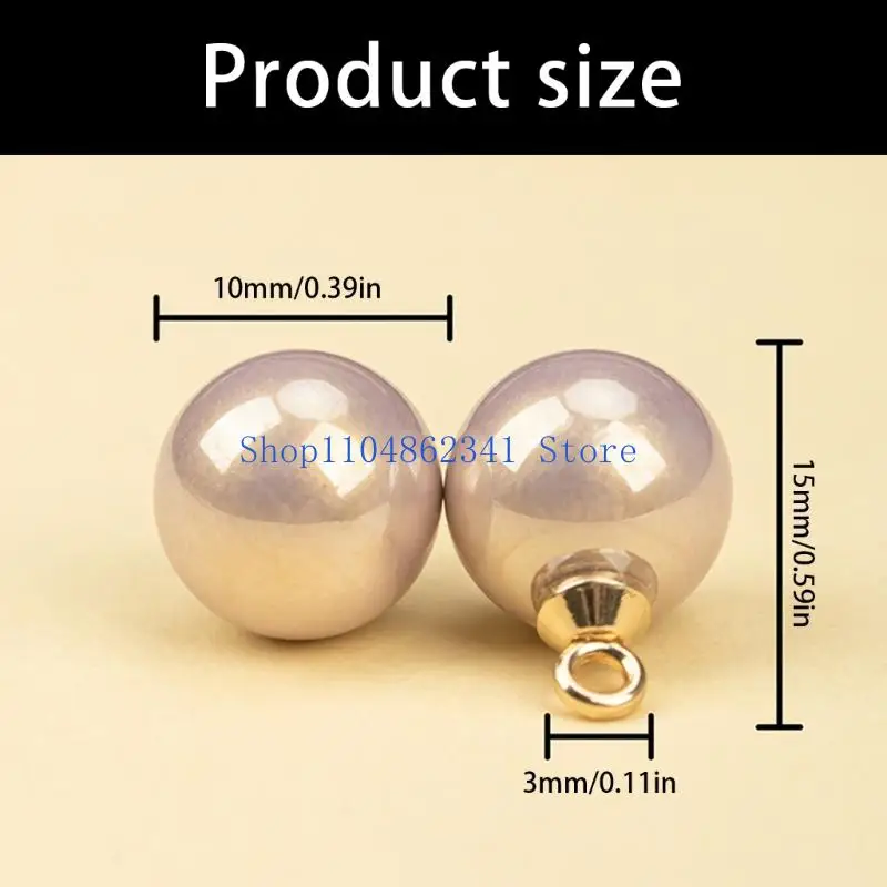 5asd 50PcsResin Imitation Pearls Buttons For Shirt Sweater Elegant Sewing Accessories