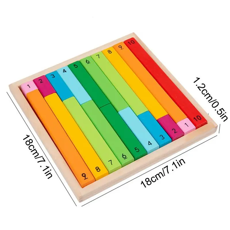 Nummer Learning Sticks Wiskunde Leren & Equivalentie Sticks Montessori Kleurrijk Educatief Hulpmiddel Wiskunde Staven Voor Kinderen Vroeg