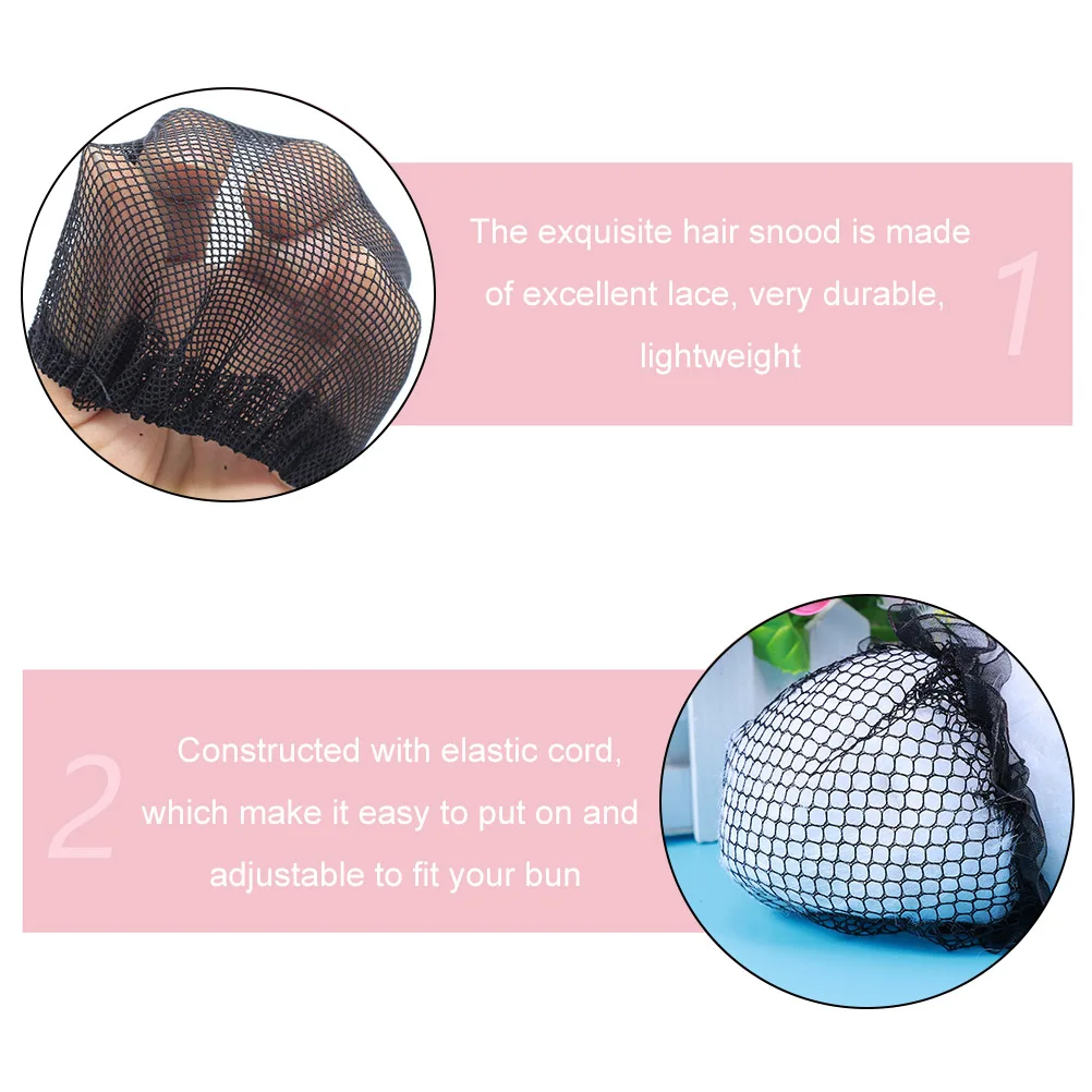 

20pcs Invisible Hairnets Dancer Hairnets Elastic Hair Bun Holders Lace Hair Snoods Secure Lightweight Bun Covers For Women