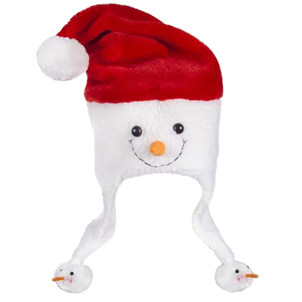 

Snowman Christmas Hat Santa Claus Costume Prop Warm Holiday Party Decoration Xmas Headwear Carnival Photo Accessory
