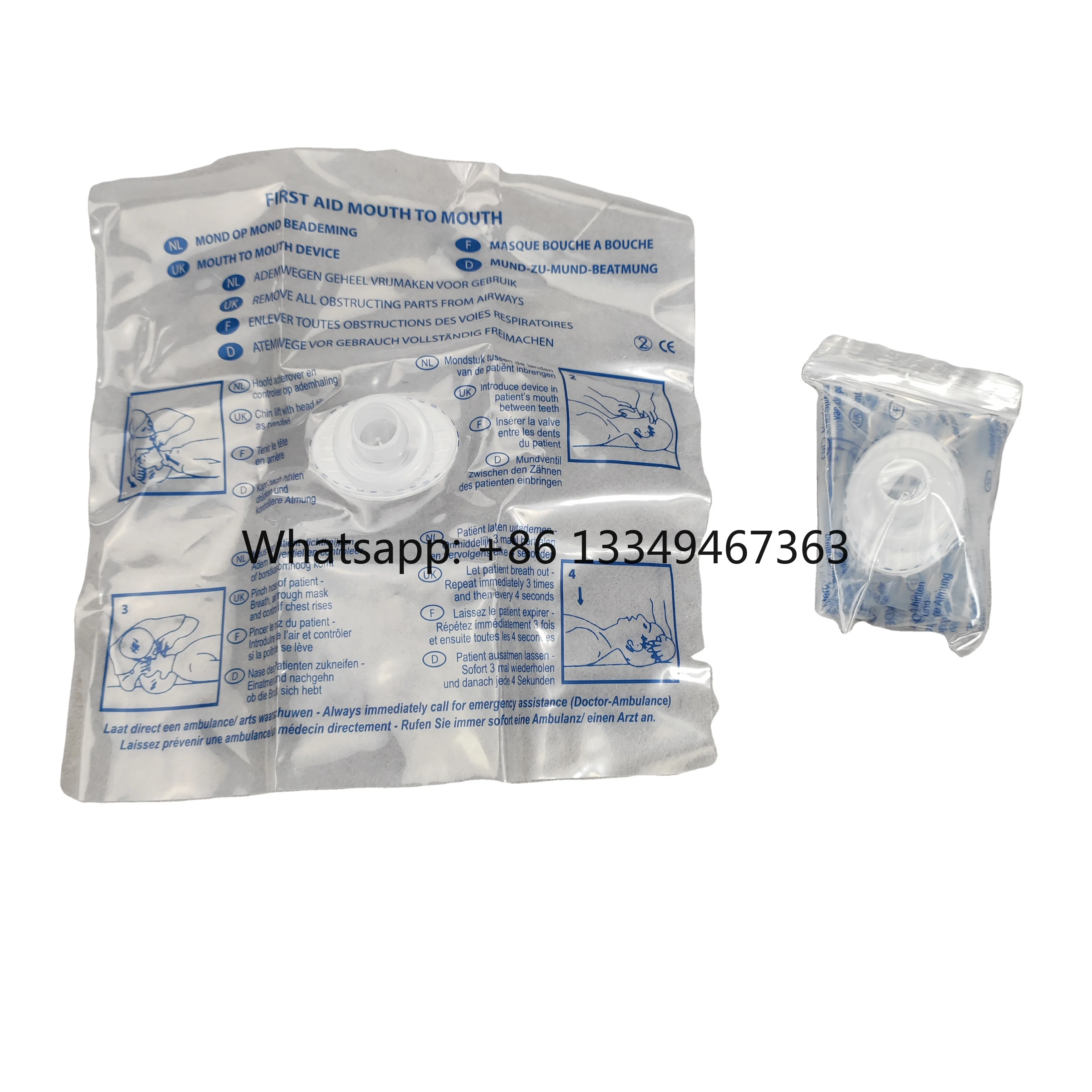 

wholesale Disposable CPR Face Mask/CPR Face Shield for First Aid Training in stock