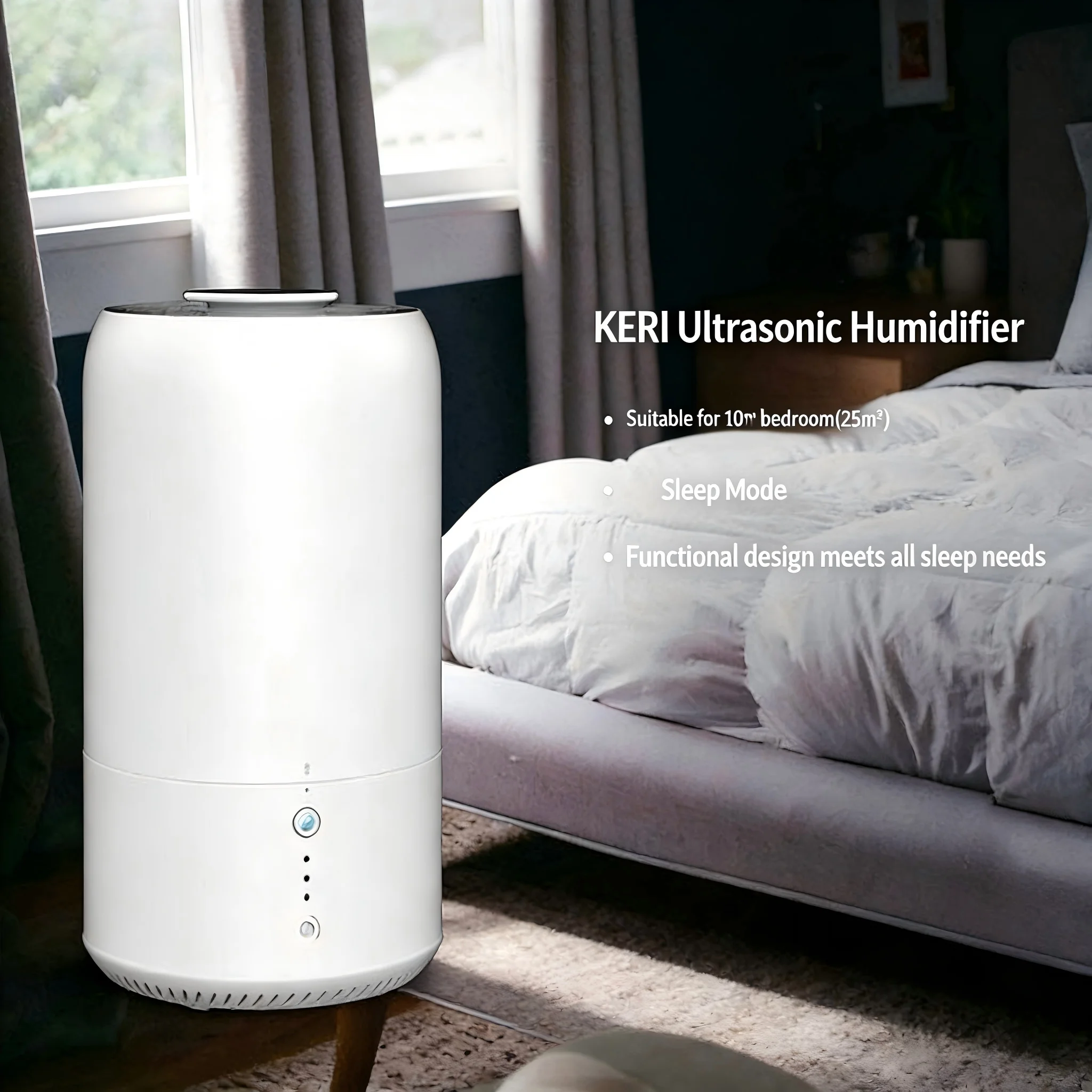Keri Original Humidifier Home Office Bedroom Ultrasonic Atomization Large Mist Capacity Humidifier Low Sound CN