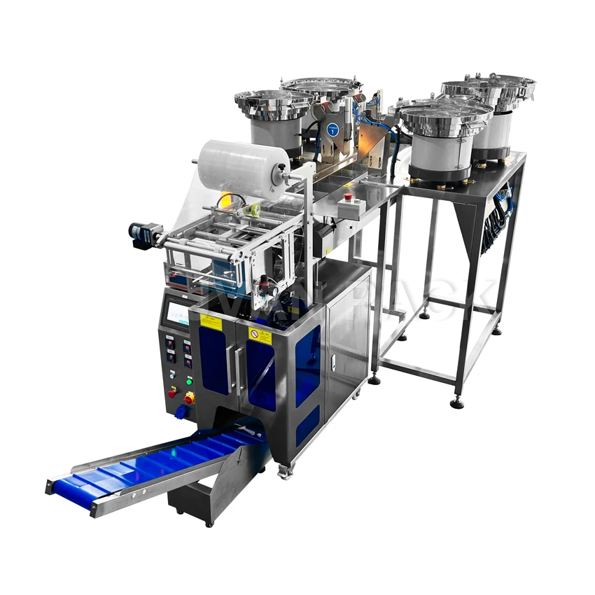 JP-320-4 Automatic Sorting Small Parts Aluminum Screws Hardware Pill Bolt Nut Candy Counting Packing Machine
