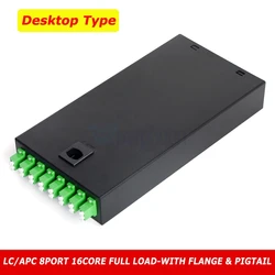 8 Port Indoor Metal Wall Mounted Desk Type SM Fiber Optic Patch Panel SC FC ST LC APC/UPC Adapter Pigtail Full Load Customized