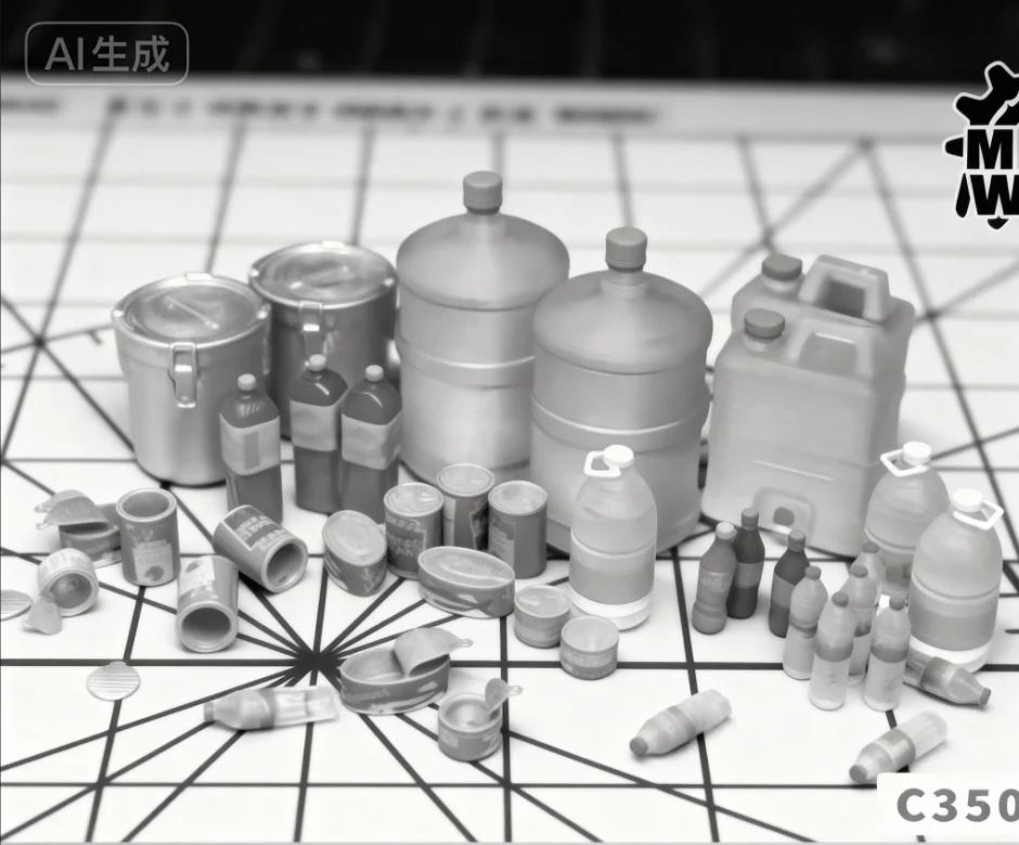 【MINIWAR】1/35 Accesorios de escena modelo autoensamblaje y colorear C350028