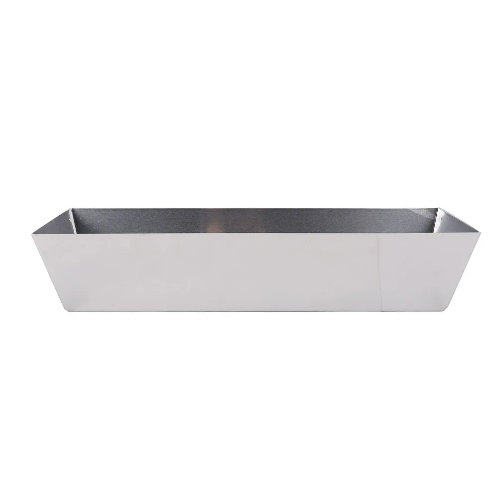 Smooth 14 Inch Mud Pan Sheared Edges Heavy Duty Stainless Steel Mud Pan Lightweight Rust Proof Mortar Mixing Tray Cement Mixing