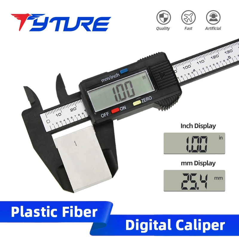 Electronic Caliper Digital Pachometer Plastic Big Screen Thickness Gauge Woodworking Tool Measuring Instruments Vernier Caliper