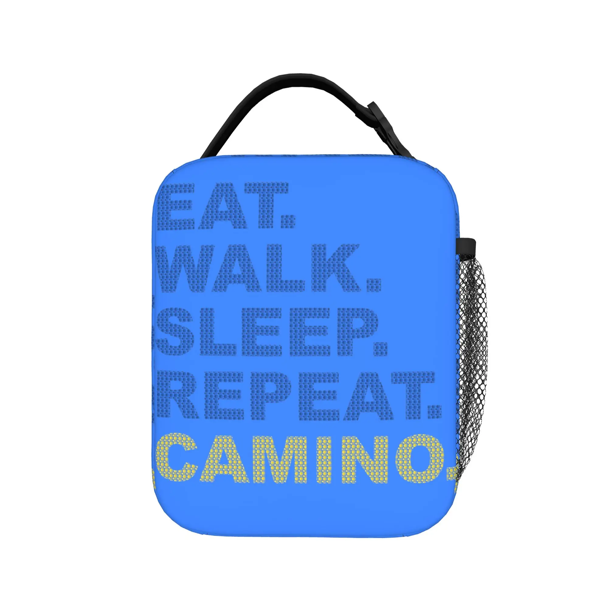EAT. WALK. SLEEP. REPEAT. Camino de Santiago Insulated Lunch Bag Bag Reusable,Lunch Container Lunch Box Tote Bento Pouch Travel