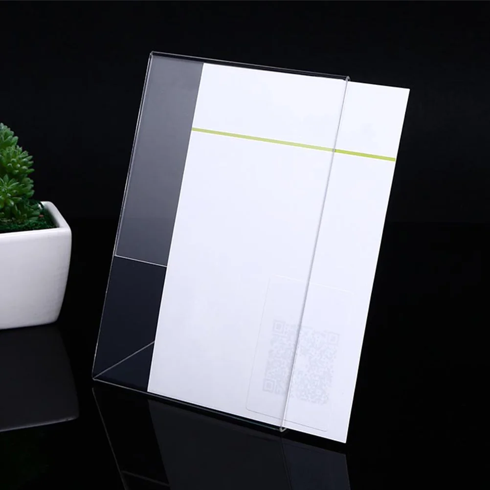 12 Pcs Price Tag Place Card Holder Table Number Holders Acrylic Frame Menu Shelf