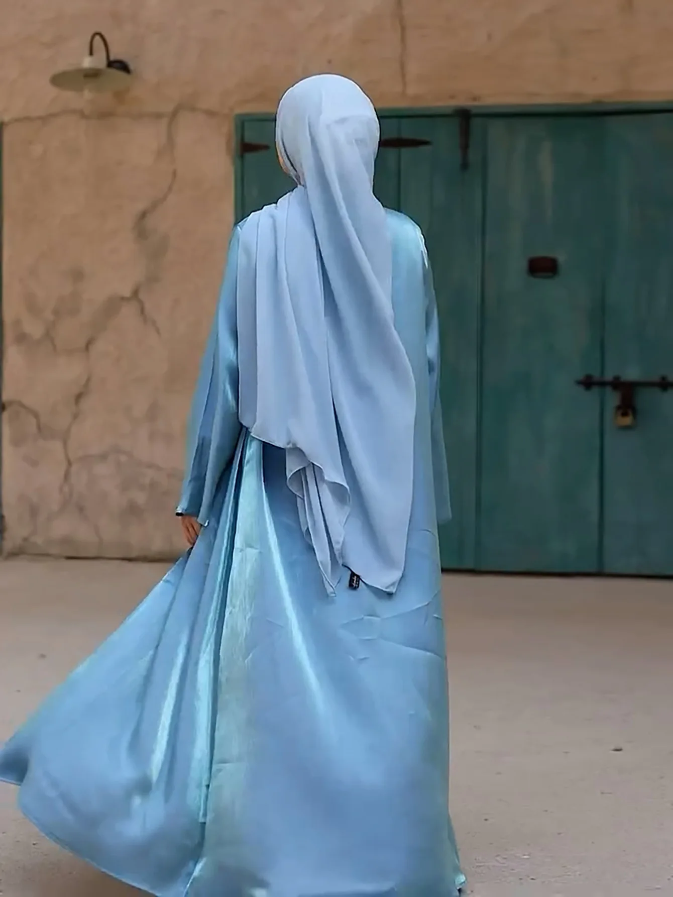 Cross Border Middle East Women Abaya Robe Muslim Dress Cardigan Abaya Dubai Dress Robe Cw34791
