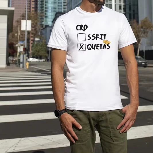 Camiseta divertida para amantes de las croquetas - 100% algodón, corte informal, diseño único para hombres y mujeres, perfecta para el gimnasio o para el uso diario