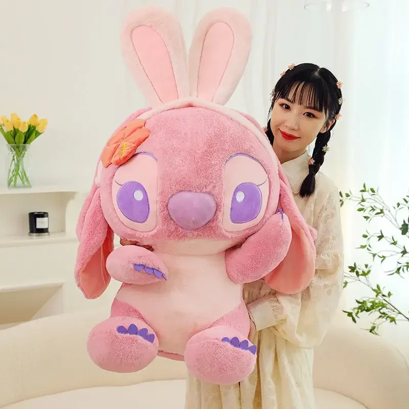 95CM Super Big Size Disney Stuffed Anne Animal Stitch Cartoon Cushion Doll Home Decoration Girl Children's Holiday Gift Toy