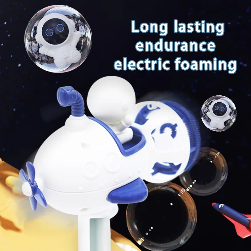 Children's fan handheld electric bubble gun bubble toy astronaut bubble machine without battery and bubble water
