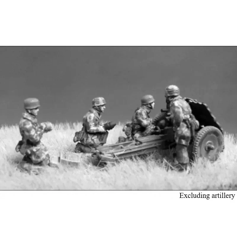 1/72 Scale Diecast Resin Figure Model Kit German Air Force Artillery Unit 4 Figures Unpainted